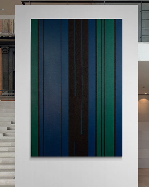 Gemaelde: Streifen konstruktiv Farbfeld minimalistisch KH#330